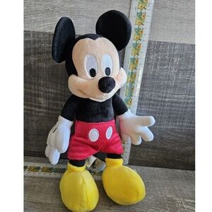 2000 Disney Mickey Mouse Plush - Classic Black, Red, Yellow 10”-11”